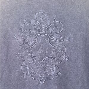 Escada Sweatshirt Jacket Women Small 4 6 Navy Blue Embroidery Prep Tennis Golf